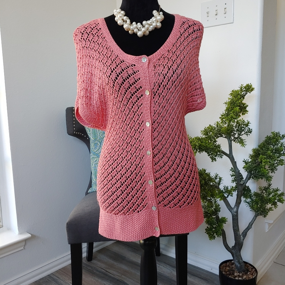 J.Jill Crochet Cardigan